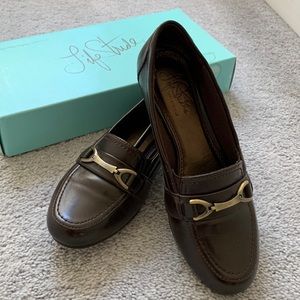 Life Stride brown slip on loafer